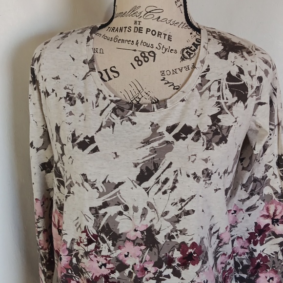 Purejill Women's Scoop-Neck High-Low Top XSmall Petite 100% Cotton - Picture 2 of 6